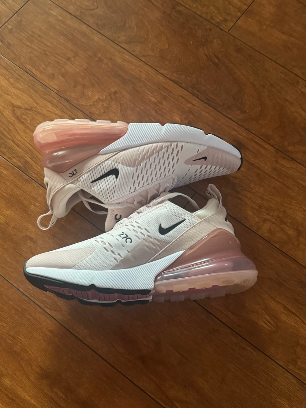 Nike Air Max 270 Women’s Sneakers - White with Pink Accents - Picture 3 of 9